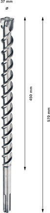 Vrták Bosch PRO SDS-max-7 37x450x570 mm.