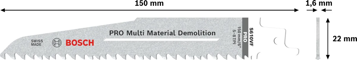 Pilový list PRO Multi Material Demolition S610VF