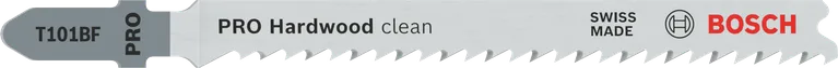 Pilový list Bosch PRO Hardwood clean T101BF pro čisté řezy dřeva.