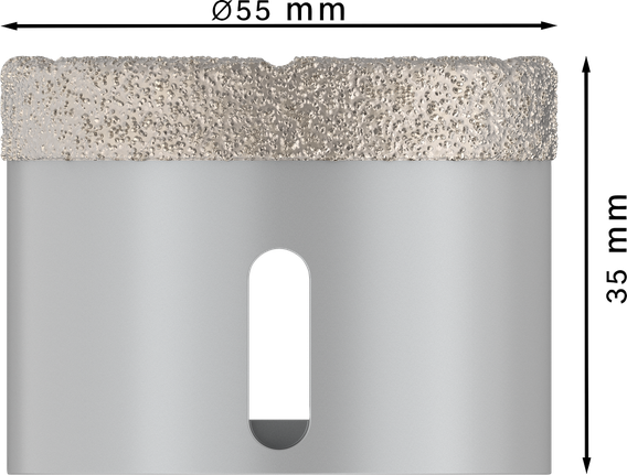 Keramická jádrová fréza pro suché použití Bosch PRO 55x35 mm X-Lock.