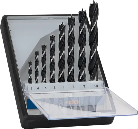 Sada vrtáků do dřeva Bosch PRO Brad Point, 8dílná.