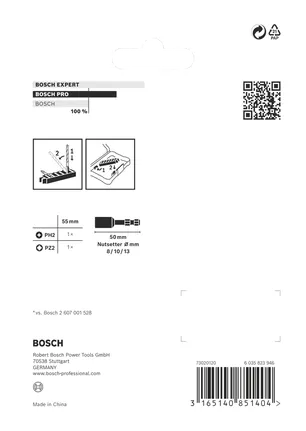 Sada rázových vrtáků Bosch PRO 5dílná 3/8″.