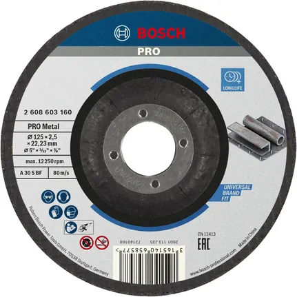 Řezný kotouč Bosch PRO s kovovým pojivem 125 x 2,5 mm.