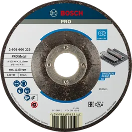 Brusný kotouč Bosch PRO s kovovým pojivem 125 mm s dlouhou životností.