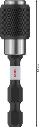 Držák bitů Bosch PRO s rychloupínacím mechanismem, rázový, 60 mm.