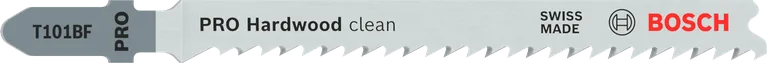 Pilový list Bosch PRO Hardwood clean T101BF pro řezání jemného dřeva.