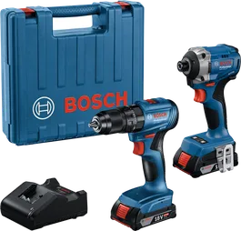 Sada akumulátorové vrtačky a rázového utahováku Bosch 18V.
