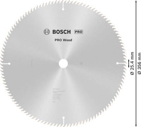 Kotouč do kotoučové pily Bosch PRO Wood 356 mm 120 zubů.