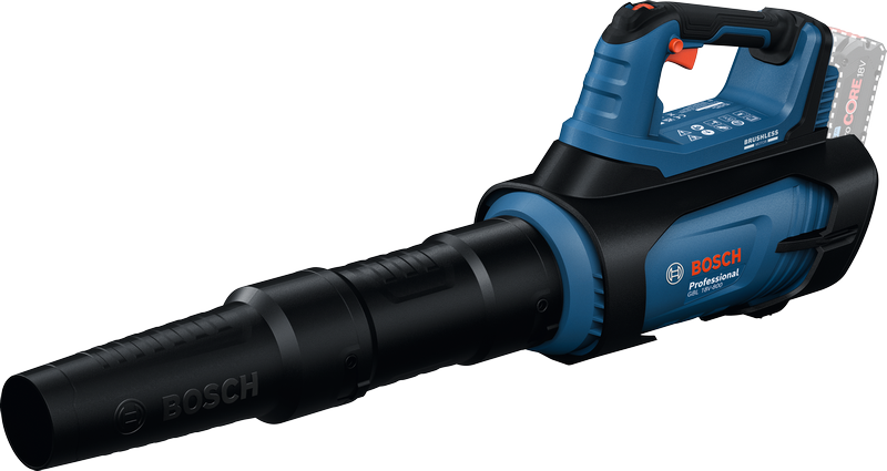 Akumulátorový foukač listí Bosch GBL 18V-800 s bezkartáčovým motorem.