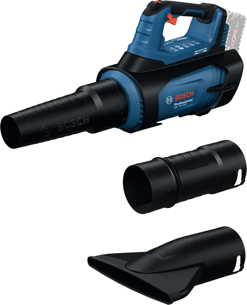Akumulátorový foukač Bosch GBL 18V-800 s tryskami.