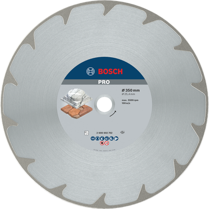 Diamantový kotouč Bosch PRO Marble pro řezání kamene, 350 mm.