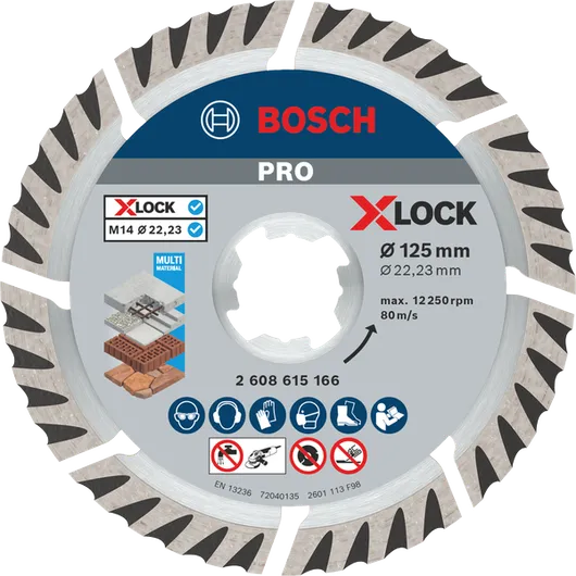 Diamantový kotouč Bosch PRO Multi Material X-Lock 125 mm.