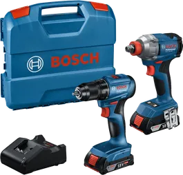 Kombinovaná sada Bosch GDX 18V-285 a GSR 185-LI s kufrem.
