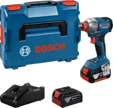 Rázový utahovák Bosch GDX 18V-285 s baterií, nabíječkou a pouzdrem.