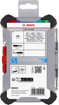 50dílná sada extra tvrdých šroubovákových bitů Bosch.