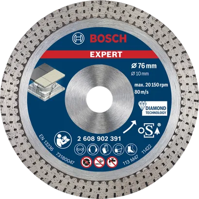Diamantový řezný kotouč Bosch EXPERT Hard Ceramic 76 mm.