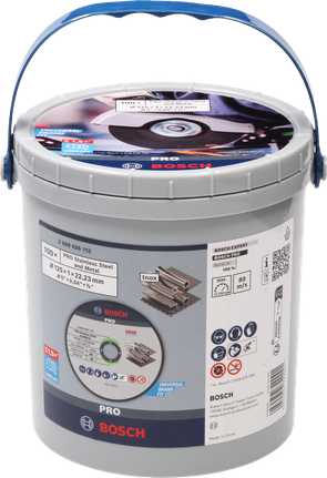 Řezný kotouč Bosch PRO z nerezové oceli, 125 mm, balení 100 kusů.