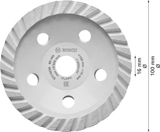 Diamantový hrncový kotouč Bosch Multi Material Turbo 100 mm.