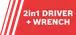 2v1 klíč na šroubováky.