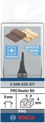 Rovný frézovací vrták Bosch PRO 4×8 mm.