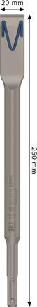 Plochý sekáč Bosch EXPERT SDS plus-8C 20x250 mm.