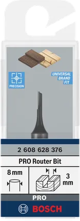Rovný frézovací bit Bosch PRO 3 mm.