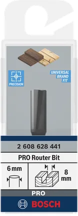 Rovný frézovací vrták Bosch PRO 8 mm.