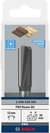 Rovný frézovací vrták Bosch PRO 16×40 mm.
