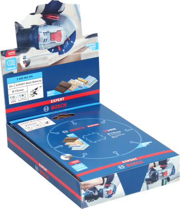 Řezný kotouč Bosch EXPERT Multi Material z tvrdokovu 115 x 22,23 mm X-Lock 10dílný.