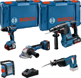 Sada 5 nářadí Bosch 18V s kufrem a nabíječkou.