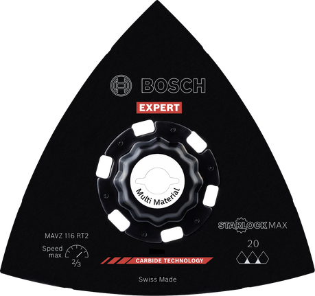 Brusný talíř z tvrdokovu Bosch EXPERT MAVZ 116 RT2, 116 mm.