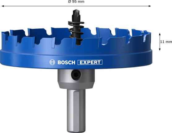 Děrová pila na plech s upínacím hrotem Bosch EXPERT 95 x 5 mm.