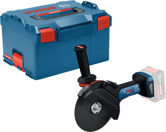 Akumulátorová úhlová bruska Bosch EXWS18V-180P s pouzdrem.