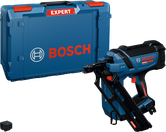 Akumulátorová hřebíkovačka Bosch EXNH18V-90D s přepravním kufříkem.