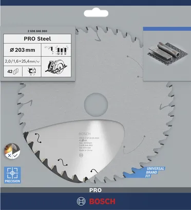 Kotouč do kotoučové pily Bosch PRO Steel 203×2×25,4 mm.