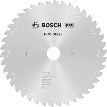 Kotouč do kotoučové pily Bosch PRO Steel 203 mm 42 zubů.