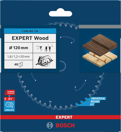 Kotoučová pila Bosch EXPERT Wood 120 mm T40.
