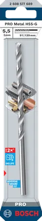 Vrták Bosch PRO Metal HSS-G 5,5×91×139 mm.