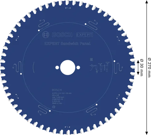 Kotoučová pila Bosch EXPERT na sendvičové panely 270 mm.