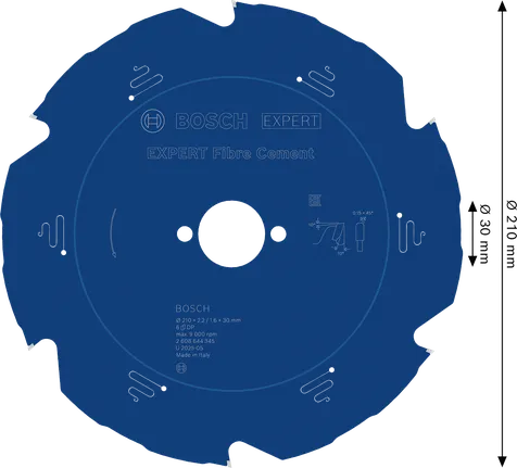 Kotoučová pilka na vláknocement Bosch EXPERT, 210 mm.