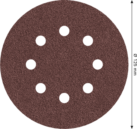 Brusný kotouč Bosch PRO E466 125 mm, 8 otvorů, zrnitost 60.
