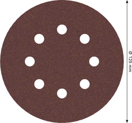 Brusný kotouč Bosch PRO E466 125 mm, 8 otvorů, zrnitost 240.