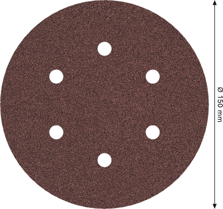 Brusný kotouč Bosch PRO E466 150 mm, 6 otvorů, zrnitost 80.