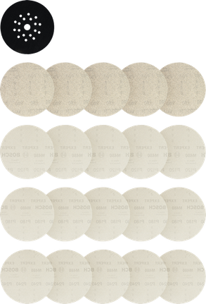 Sada brusných sítí Bosch EXPERT M480 225 mm, 21 kotoučů.
