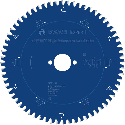 Vysokotlaký kotouč pro laminátovou kotoučovou pilu Bosch EXPERT 216 mm.