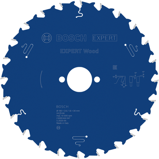 Kotouč do okružní pily Bosch EXPERT Wood, 190 mm T24.