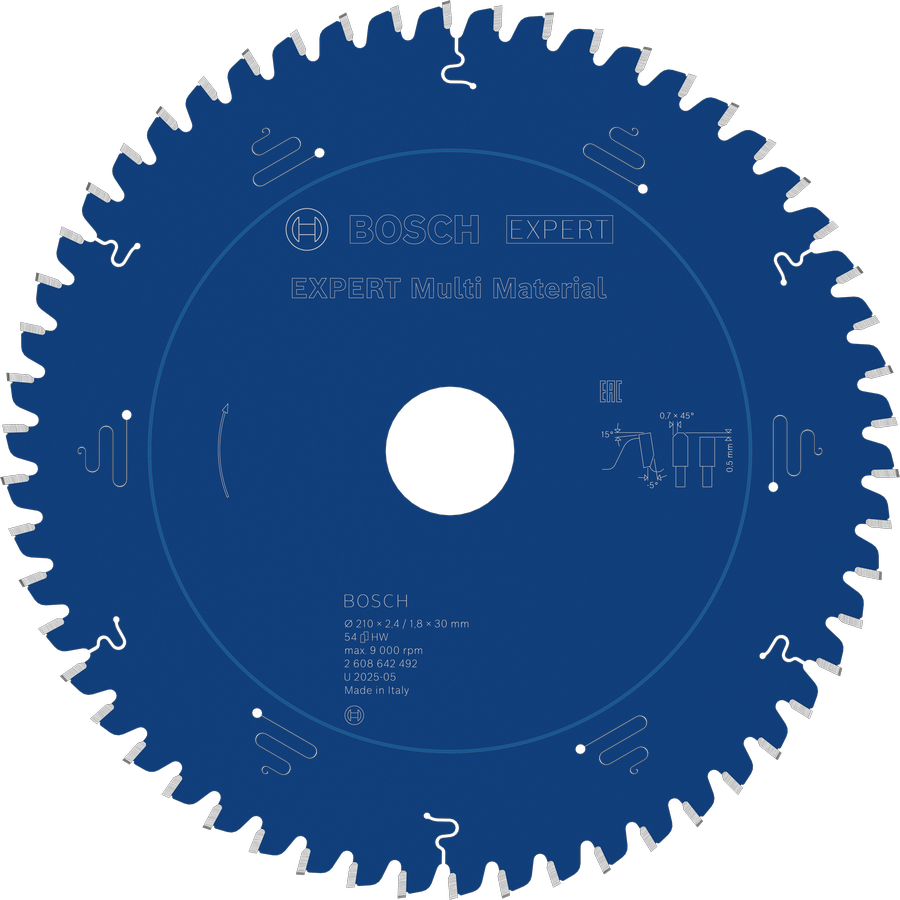 Pilový kotouč Bosch EXPERT Multi Material, 54 zubů.