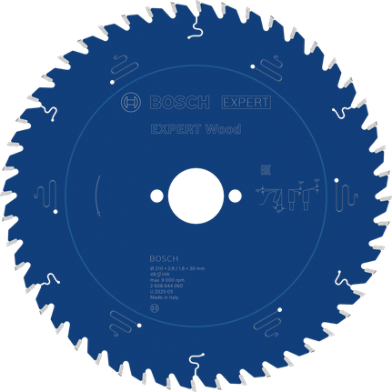 Kotouč do okružní pily Bosch EXPERT na dřevo, 210 mm, 48 zubů.