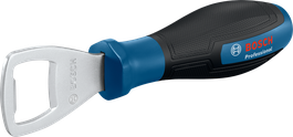 Otvírák na lahve Bosch s ergonomickou rukojetí.