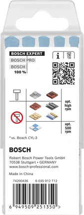 Sada vrtáků Bosch EXPERT HEX-9 Multi Construction, 5dílná.